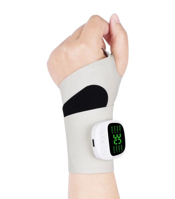 8-Mode Magnetic Massage Wrist Strap - Adjustable Gym Support with Detachable Controller