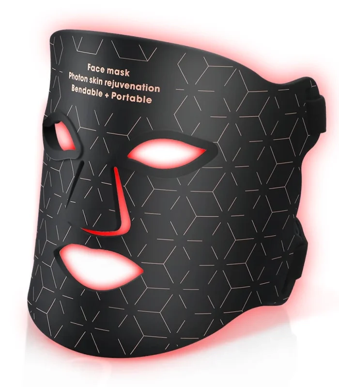4-Color Rechargeable LED Face Mask Flexible Silicone Light Care Device with Wireless Control