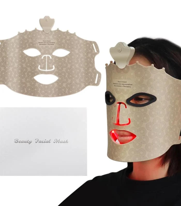 7-Color LED Photon Mask - 80 Beads, Bendable Design, Home Skin Rejuvenation