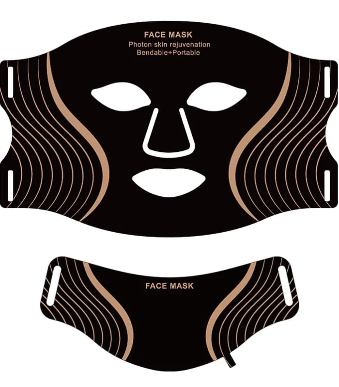 Face & Neck LED Skincare Set - 4-Color Rechargeable Light Mask